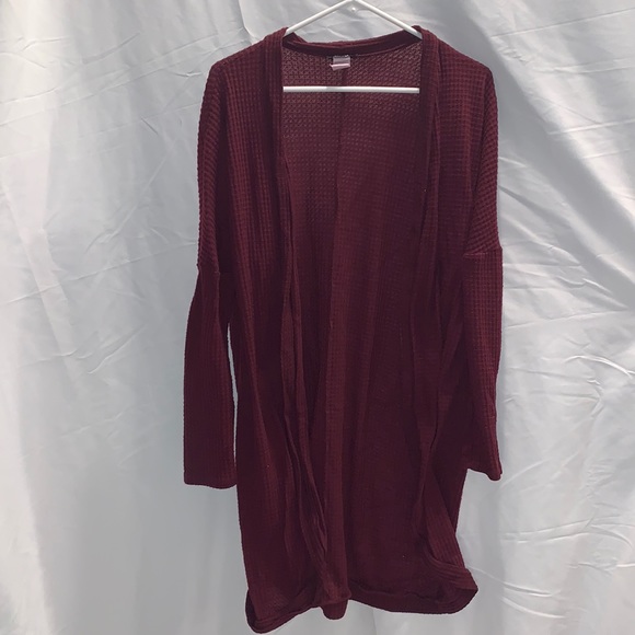 Sweaters - Burgundy cardigan